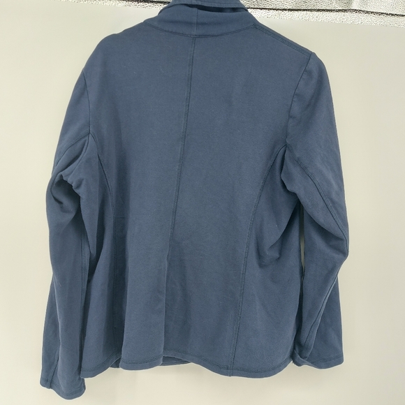 Lilly Pulitzer Navy Blue Size XL Cotton Spandex One Button Blazer - Picture 5 of 5